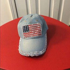 Baseball cap w American flag